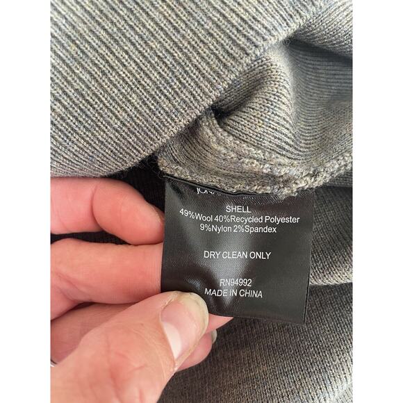 Jonathan Simkhai Collins Recycled Knitwear Padded Shoulder Tank in Green Medium - Picture 3 of 4